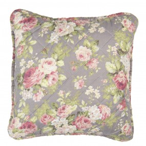 2Q188.020 Cushion Cover 40*40 cm Grey Green Polyester Cotton Square