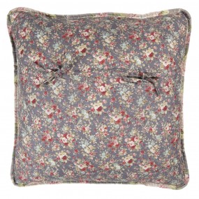 2Q188.030 Cushion Cover 50x50 cm Grey Green Polyester Cotton Flowers Square Pillow Cover
