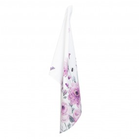 2RBU42 Asciugamani da cucina 50x70 cm Bianco Viola Cotone Rose Rettangolo Strofinacci