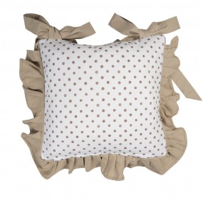 2REB25 Federa per cuscino sedile 40x40 cm Bianco Marrone  Cotone Coniglio Quadrato Cuscino decorativo