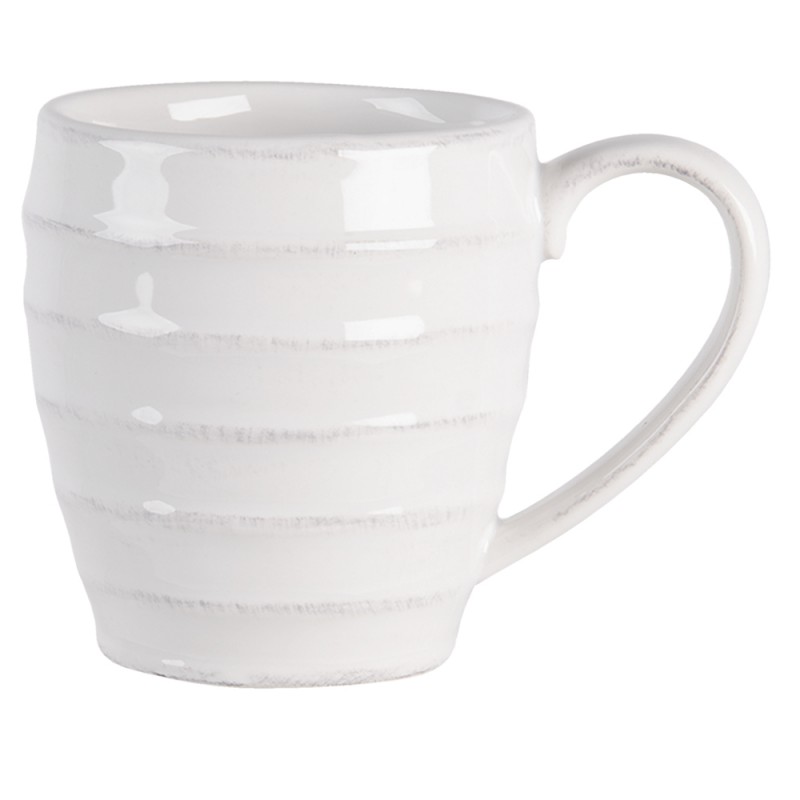 RIMU Tasse 300 ml Weiß Keramik Rund Teebecher