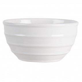 2RIPUL Scodella per zuppa 1000 ml Bianco Ceramica Strisce Rotondo Ciotola da portata