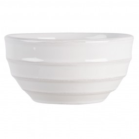 2RIPUS Suppenschale 500 ml Weiß Keramik Streifen Rund Servierschüssel