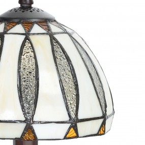 25LL-5973 Lampada da tavolo Tiffany Ø 19x40 cm  Beige Vetro Lampada da scrivania Tiffany