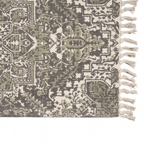 2KT080.060L Tapis 140x200 cm Gris Vert Coton Rectangle Carpette