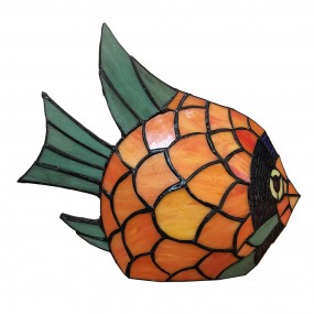 25LL-6005 Wall Lamp Tiffany 29x23x18 cm  Orange Glass Fish