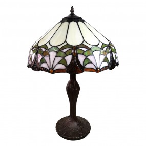 25LL-6021 Lampada da tavolo Tiffany 41x41x59 cm Multicolore Vetro colorato  Lampada da scrivania Tiffany