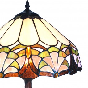 25LL-6021 Tiffany Tischlampe 41x41x59 cm Mehrfarbig Bleiglas Schreibtischlampe Tiffany