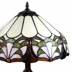 25LL-6021 Tiffany Tafellamp  41x41x59 cm Meerkleurig Glas in lood Tiffany Bureaulamp