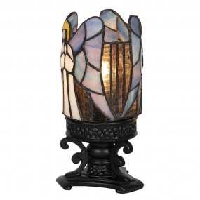 25LL-6052 Lampada da tavolo Tiffany Angelo Ø 13x25 cm  Grigio Vetro Lampada da scrivania Tiffany