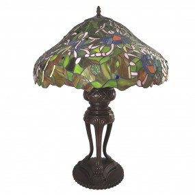 25LL-6055 Lampada da tavolo Tiffany 55x85 cm Verde Blu  Poliresina Vetro Lampada da scrivania Tiffany