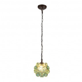 25LL-6094 Lampes à suspension Tiffany 21x21x17/90 cm  Vert Verre Lampe de table à manger
