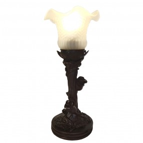 25LL-6103 Lampada da scrivania Ø 12x31 cm  Bianco Plastica Vetro Lampada da tavolo