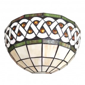 25LL-6150 Wall Light Tiffany 31x15x21 cm  Beige Glass Semicircle Wall Lamp