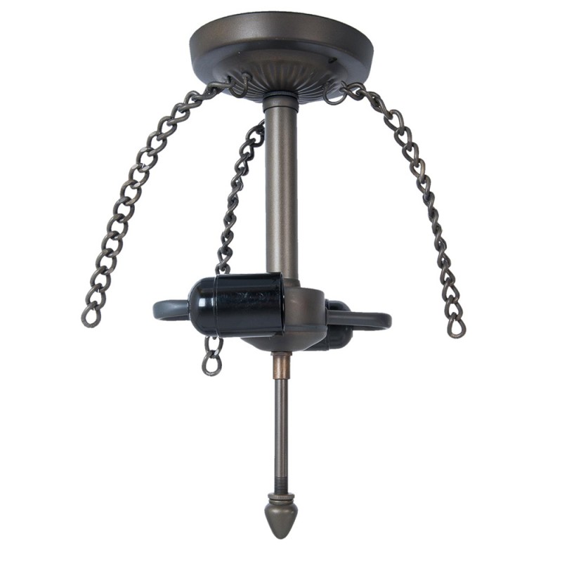 5LL-82 Suspension Tiffany 15x15x33 cm  Marron Fer Lampe à suspension