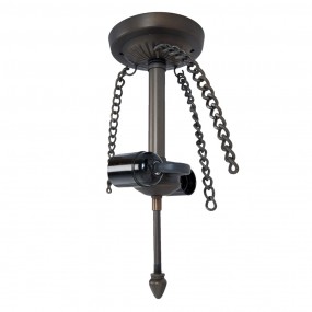 25LL-82 Suspension Tiffany 15x15x33 cm  Marron Fer Lampe à suspension