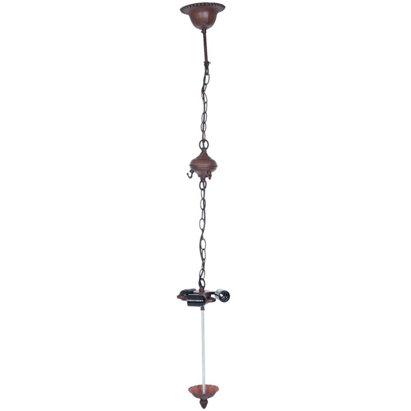 5LL-8844 Pendant Light Tiffany 16x16x95 cm  Brown Iron Pendant Lamp