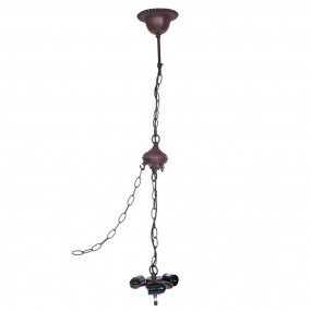 25LL-8844 Suspension Tiffany 16x16x95 cm  Marron Fer Lampe à suspension