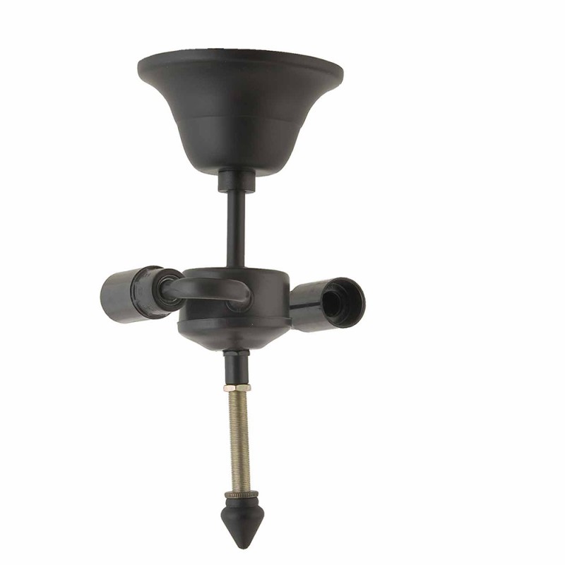 5LL-96 Suspension Tiffany 18x10x20 cm  Noir Fer Lampe à suspension