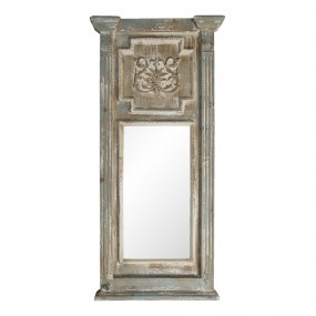 252S237 Mirror 55x118 cm Blue Grey Wood Rectangle Large Mirror
