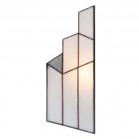 25LL-6121 Wandleuchte Tiffany 36x4x21 cm  Weiß Glas Wandlampe