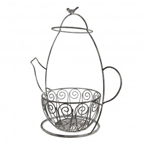 26Y4693 Decorative Bowl Teapot 49x22x44 cm Grey Iron Bird Fruit Bowl