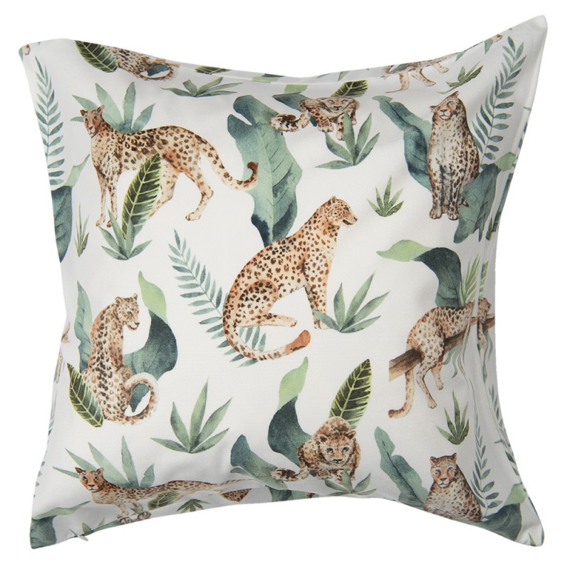 KT021.268 Cushion Cover 45x45 cm Green Polyester Tiger Square Pillow Cover