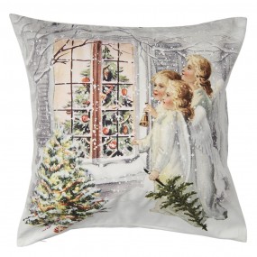 2KT021.281 Cushion Cover 45x45 cm White Polyester Children Square Pillow Cover