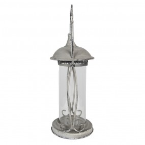 26Y4718 Lantern Ø 15x41 cm Grey Metal Glass Candlestick