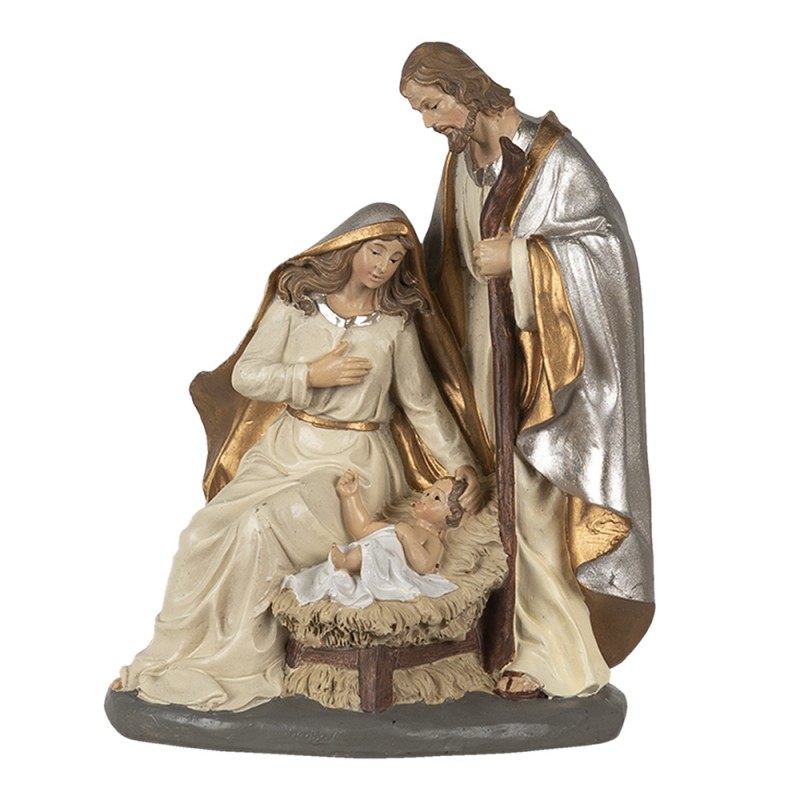 6PR4752 Figurine Nativity Scene 15x11x20 cm Beige Polyresin Christmas Decoration