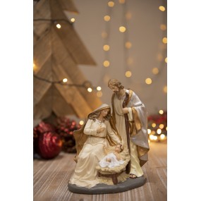26PR4752 Figurine Nativity Scene 15x11x20 cm Beige Polyresin Christmas Decoration