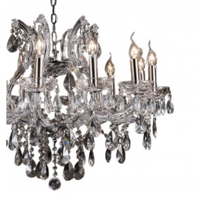 25LL-CR26 Chandelier Ø 75x57/170 cm  Silver colored Iron Glass Pendant Lamp