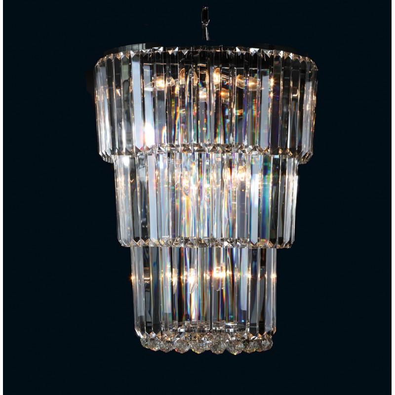 5LL-CR76 Chandelier Ø 55x75 cm  Transparent Iron Glass Pendant Lamp