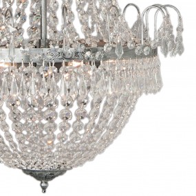 25LL-CR91 Chandelier Ø 50x113 cm  Silver colored Iron Glass Pendant Lamp