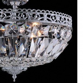 25LL-CR96 Crystal Ceiling Lamp Ø 36x33 cm  Transparent Iron Glass Ceiling Light