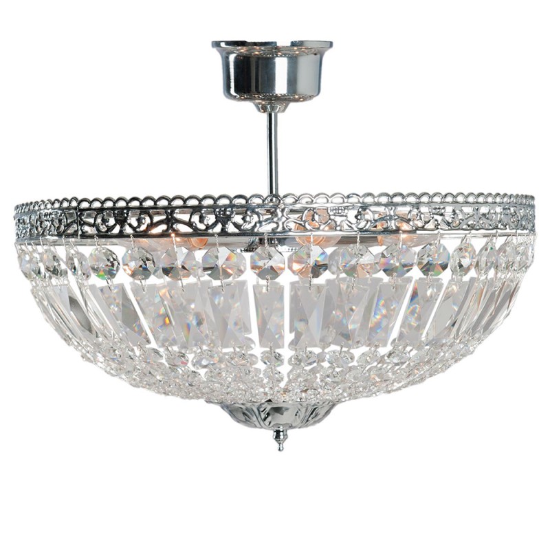 5LL-CR97 Lampe de plafond en cristal Ø 47x38 cm  Transparent Fer Verre Plafonnier