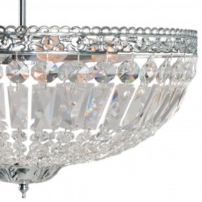 25LL-CR97 Lampada da soffitto in cristallo Ø 47x38 cm  Trasparente Ferro Vetro Plafoniera