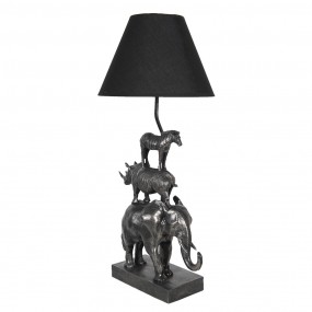 25LMC0003 Lampe de table Éléphant 32x27x65 cm  Noir Plastique Lampe de bureau