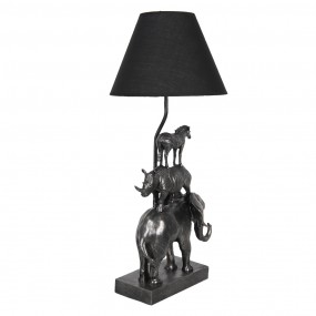 25LMC0003 Lampada da tavolo Elefante 32x27x65 cm  Nero Plastica Lampada da scrivania