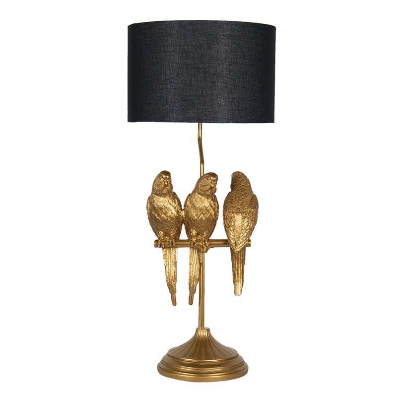 5LMC0006 Table Lamp Ø 33x79 cm  Gold colored Plastic Parrot Round Desk Lamp