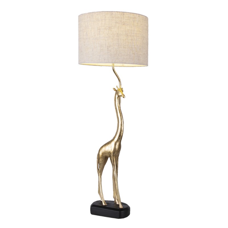 5LMC0011 Tischlampe Giraffe Ø 30x85 cm  Goldfarbig Kunststoff Schreibtischlampe