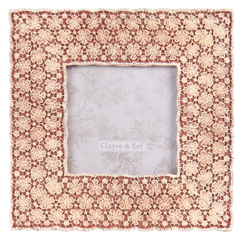 2F0792 Photo Frame 10x10 cm Red Plastic Square Picture Frame