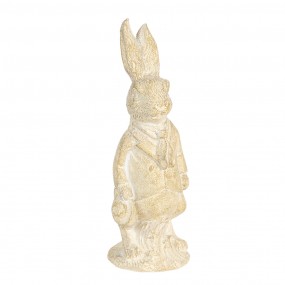 26PR3078W Figurine Rabbit 11 cm White Polyresin Home Accessories