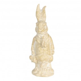 26PR3078W Figur Kaninchen 11 cm Weiß Polyresin Wohnaccessoires