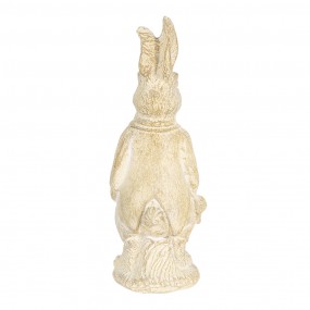 26PR3078W Figurine Rabbit 11 cm White Polyresin Home Accessories