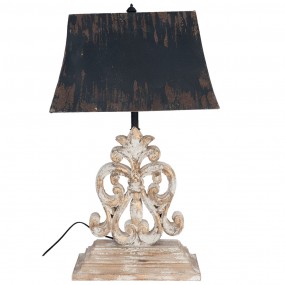 25LMP183 Table Lamp 40x28x67 cm  White Wood Rectangle Desk Lamp