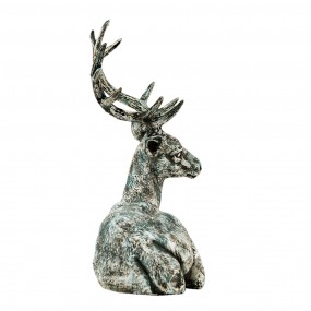 26PR3528 Figurine Deer 30x15x32 cm Green White Polyresin Home Accessories