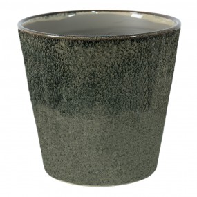 26CE1407XL Flower Pot Inside Ø 19*18 cm Green Ceramic Round