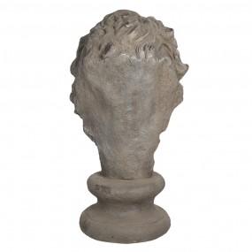 25PR0060 Statuetta Leone 67 cm Grigio Poliresina