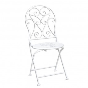 25Y0192 Bistro Set Bistro Table Bistro Chair Set of 3 Ø 60x70 White Iron Balcony Set